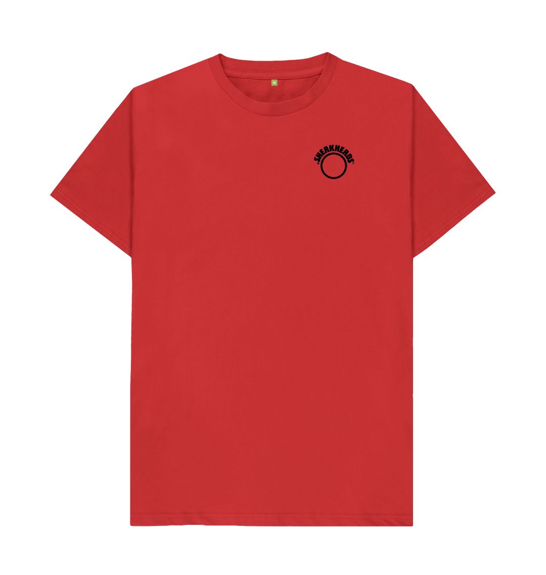 Red SneakHeads\u00ae Teemill t-shirt Logo sml blk
