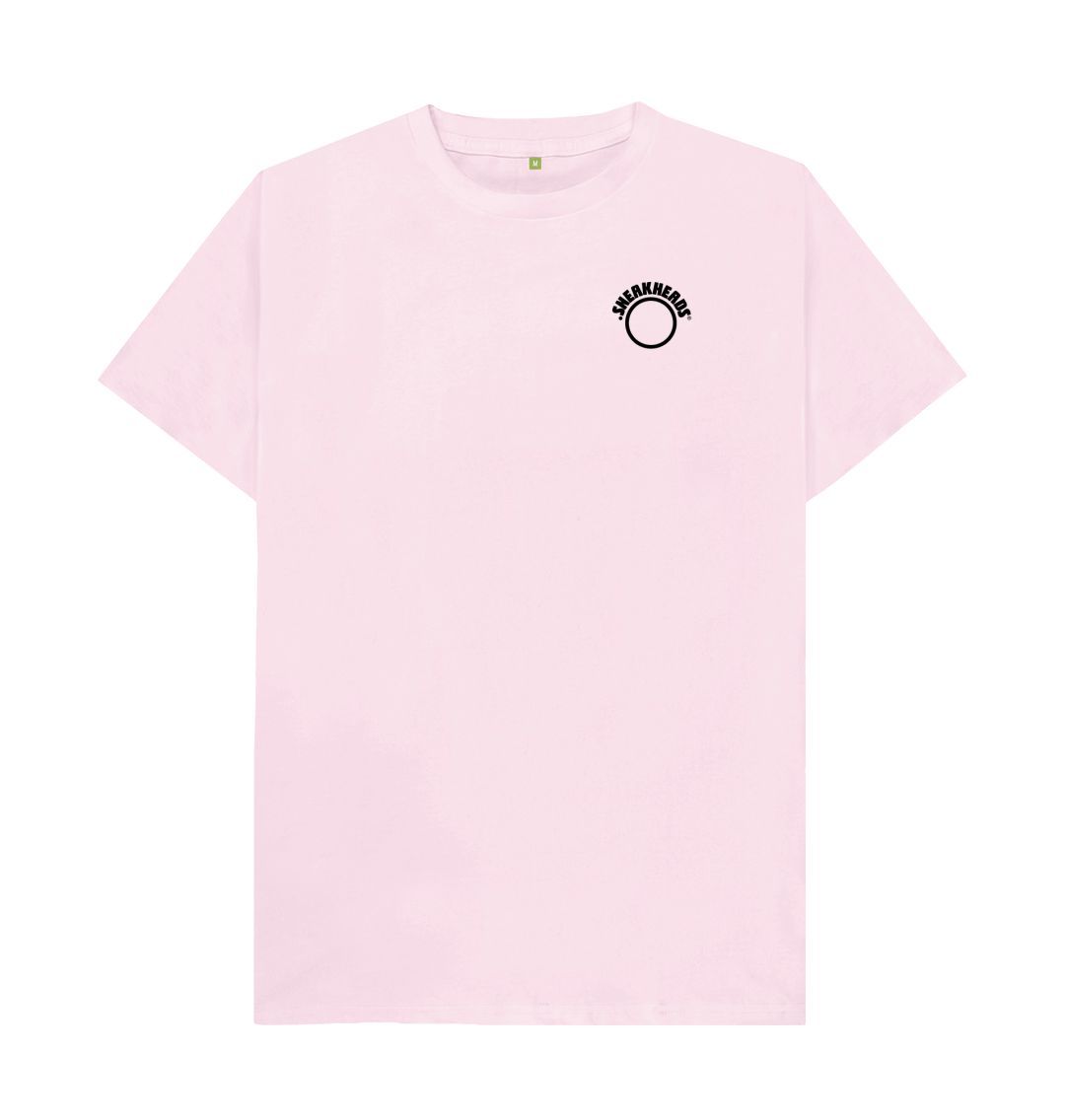 Pink SneakHeads\u00ae Teemill t-shirt Logo sml blk