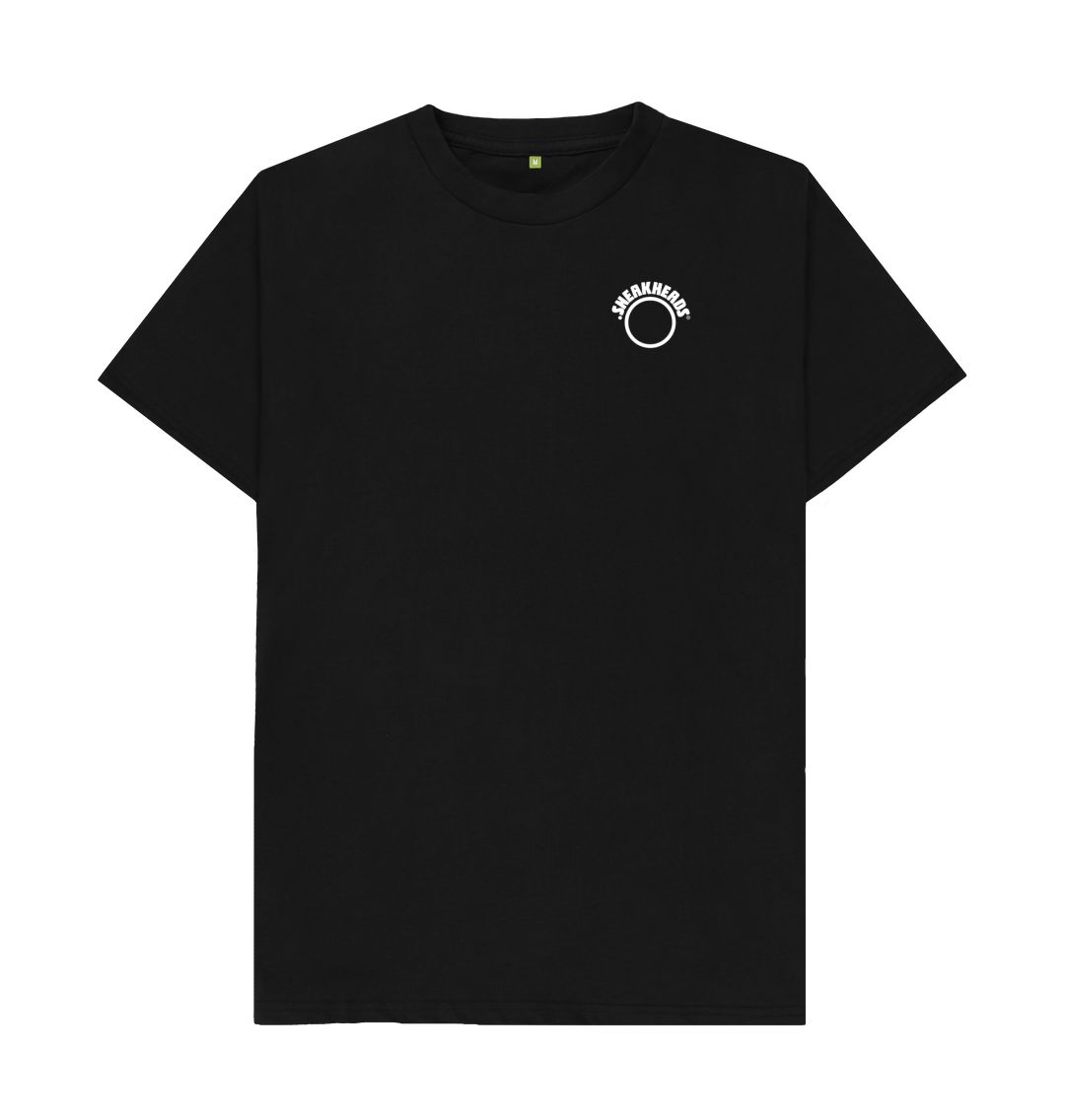 Black SneakHeads\u00ae Teemill t-shirt \u2013 white logo